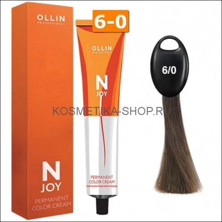 Крем-краска Ollin N-Joy Color Cream 6/0 темно-русый 100 мл