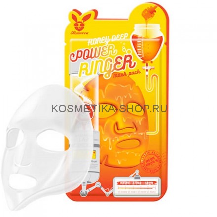 Маска для лица тканевая питательная Elizavecca Honey Deep Power Ringer Mask Pack 23 мл