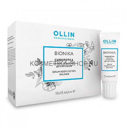 Сыворотка Баланс от корней до кончиков Ollin Bionika Roots To Tips Balance Serum 6 шт. по 15 мл