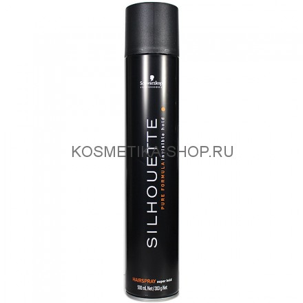 Лак для волос Силуэт ультрасильной фиксации Schwarzkopf Silhouette Pure Formula Hairspray Super Hold 500 мл