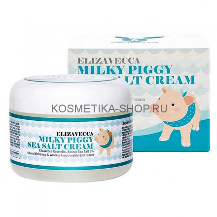 Крем для лица увлажняющий Elizavecca Milky Piggy Sea Salt Cream 100 грамм