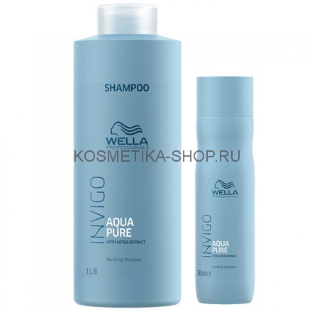 Очищающий шампунь-пилинг Wella Invigo Balance Aqua Pure Shampoo 250 мл