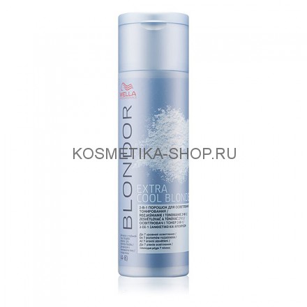 Порошок для осветления и тонирования 2 в 1 Wella Extra Cool Blonde Powder 150 грамм