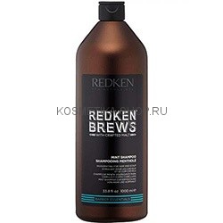 Тонизирующий шампунь  Redken Brews Mint Shampoo 1000 мл