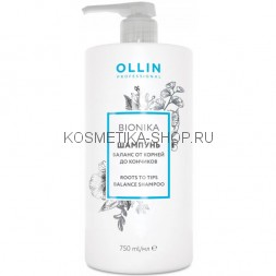 Шампунь баланс от корней до кончиков Ollin Bionika Roots To Tips Balance Shampoo 750 мл